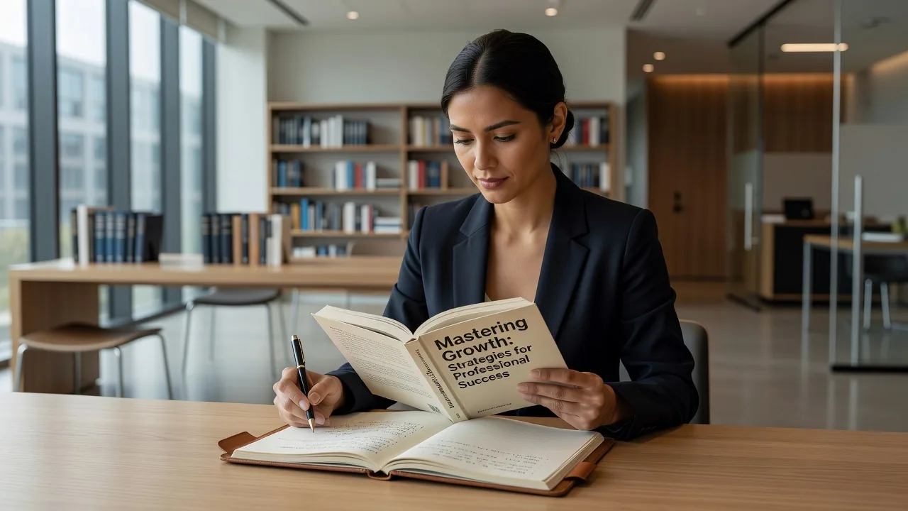 Executive studying research on capability building
